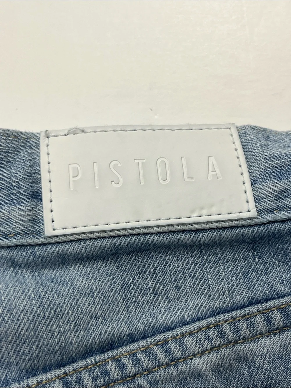 Pistola Women's Loretta High Rise Wide Leg Ankle Jean Size 24 Denim Frayed Hem